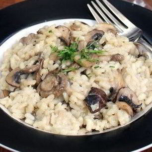 Рецепт Ризотто на курином бульоне с грибами