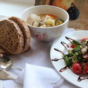 Рецепт Супа из черемши на курином бульоне