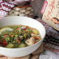 Рецепт Супа из зеленого горошка на курином бульоне