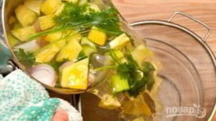 Рецепт супа на овощном бульоне