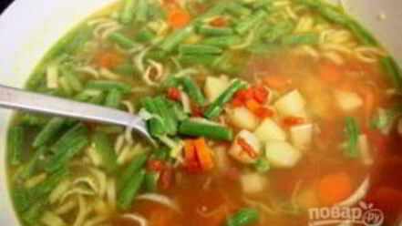 Рецепт супа на овощном бульоне