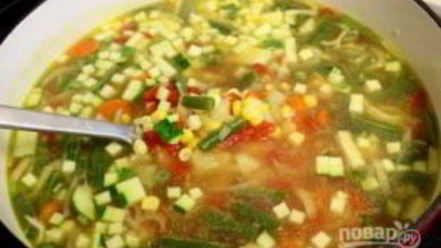 Рецепт супа на овощном бульоне
