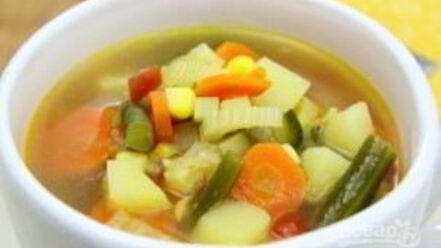 Рецепт супа на овощном бульоне