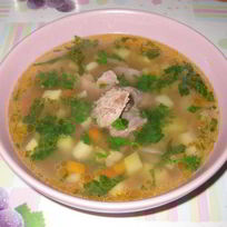 Суп на свином бульоне