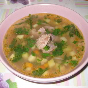 Рецепт Супа на свином бульоне