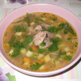 Рецепт Супа на свином бульоне