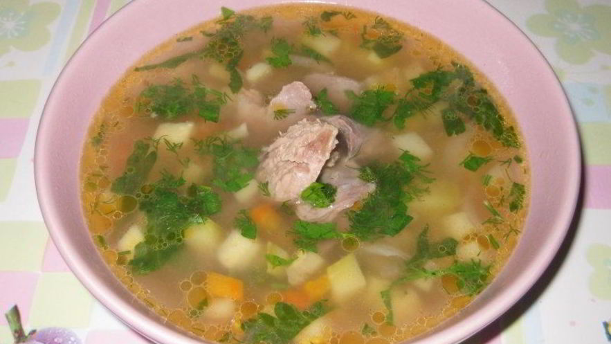 Рецепт супа на свином бульоне