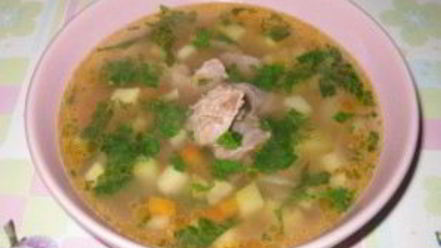 Рецепт супа на свином бульоне