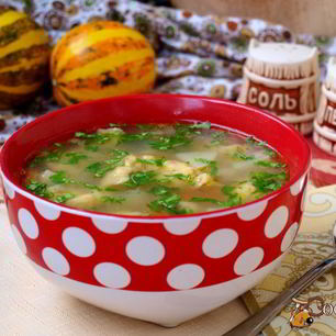 Рецепт Супа с тыквенными клецками на мясном бульоне