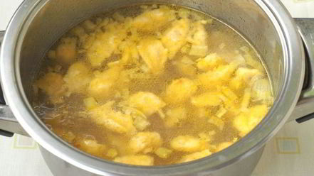 Рецепт супа с тыквенными клецками на мясном бульоне