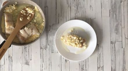 Рецепт трески по-польски на рыбном бульоне с корнем сельдерея