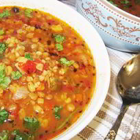 Турецкий чечевичный суп на курином бульоне