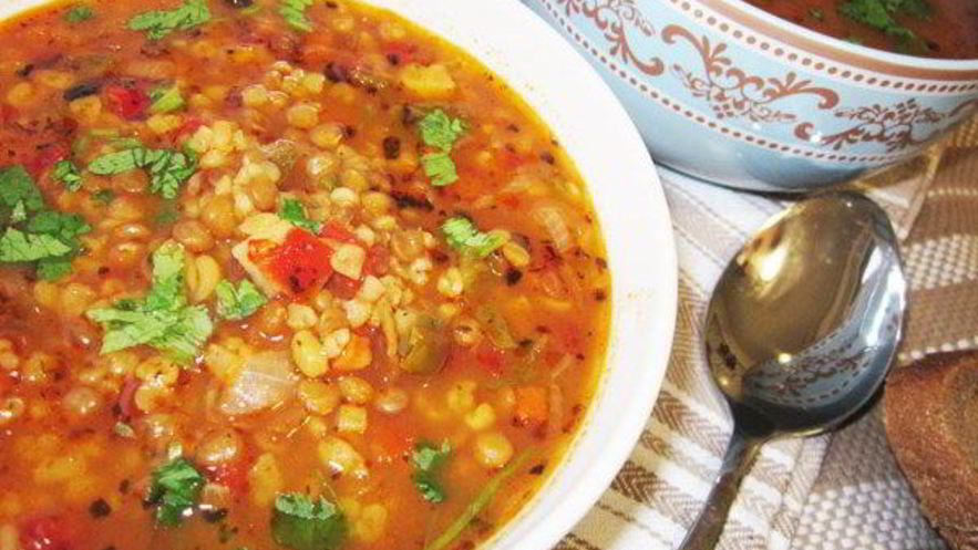 Рецепт турецкого чечевичного супа на курином бульоне
