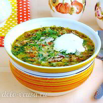 Суп с плавленным сыром