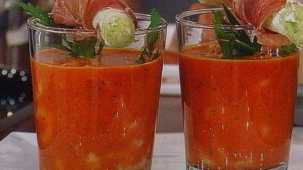 Рецепт гаспачо из паприки с домашними гриссини