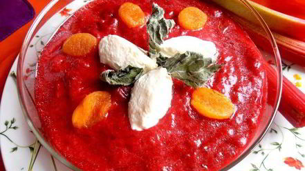 Рецепт гаспачо из ревеня и вишни