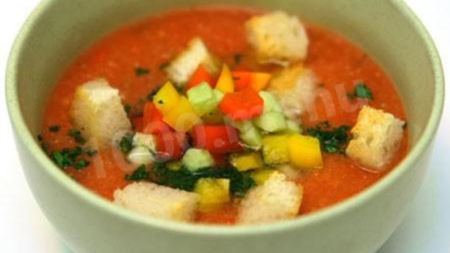 Рецепт гаспачо овощной с перцем