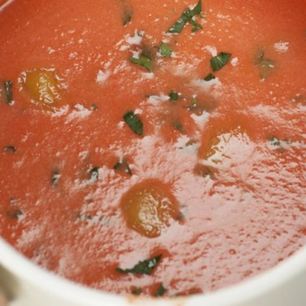 Рецепт Гаспачо с апельсиновым льдом