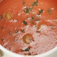 Рецепт Гаспачо с апельсиновым льдом