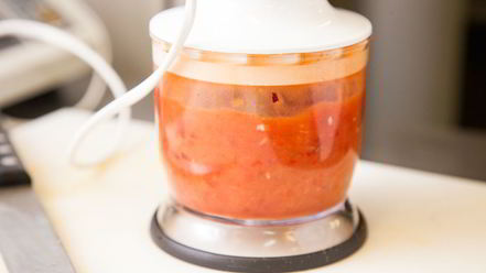 Рецепт гаспачо с крабовыми палочками