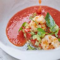 Рецепт Гаспачо с креветками