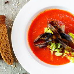 Рецепт Гаспачо с мидиями