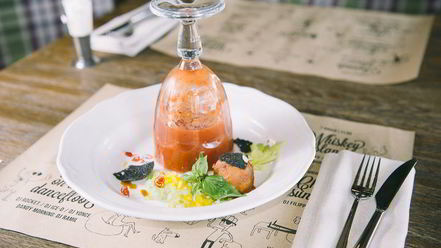 Рецепт гаспачо с сорбетом из томатов