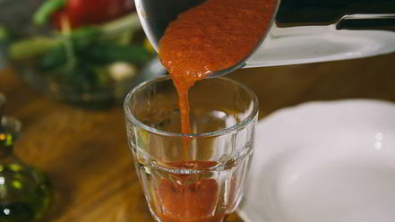 Рецепт гаспачо с сорбетом из томатов