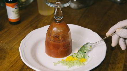 Рецепт гаспачо с сорбетом из томатов