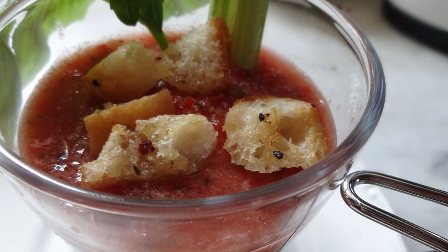 Рецепт гаспачо с сухариками