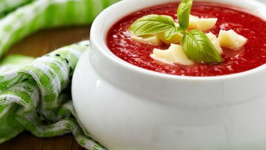 Рецепт гаспачо с сыром