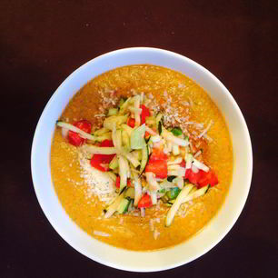 Рецепт Гаспачо с заправкой из цукини