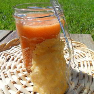 Рецепт Острого гаспачо с чипсами из пармезана