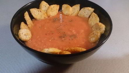 Рецепт острого гаспачо с кабачком