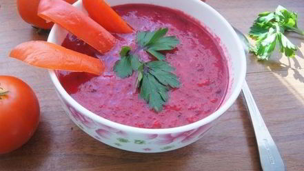 Рецепт свекольного гаспачо с петрушкой