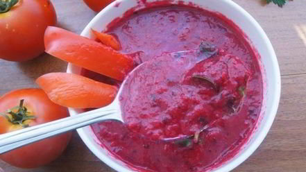 Рецепт свекольного гаспачо с петрушкой