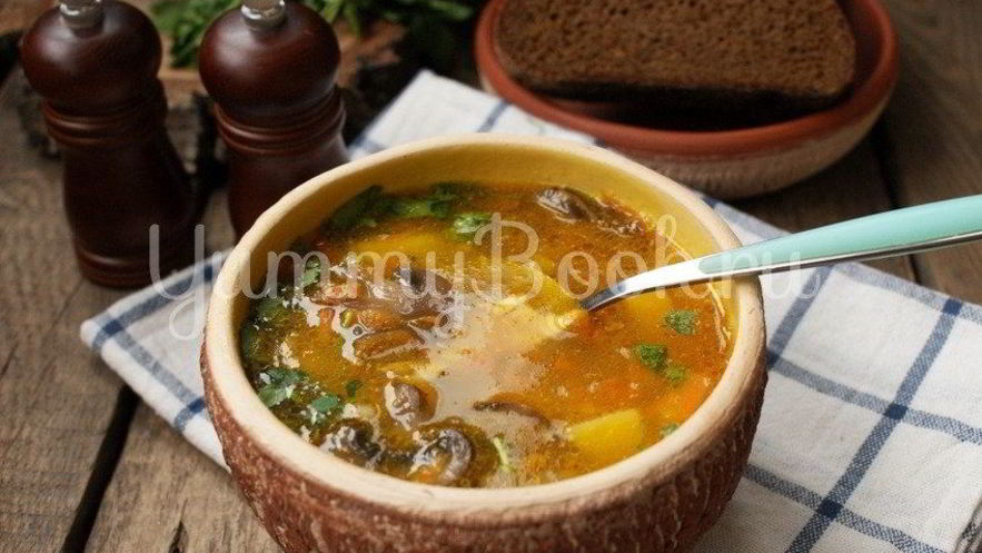 Рецепт горохова-грибного суп