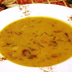 Рецепт Горохового крема-супа на копченных ребрышках