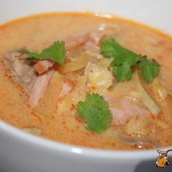 Рецепт Горохового супа на баранине с кабачком и сарделькой