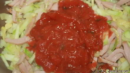 Рецепт горохового супа на баранине с кабачком и сарделькой