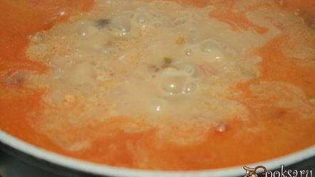 Рецепт горохового супа на баранине с кабачком и сарделькой