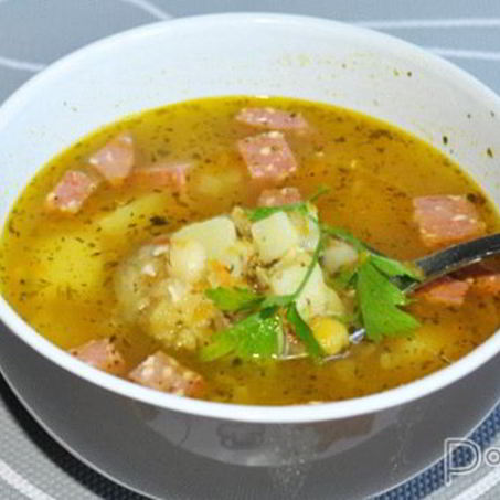 Рецепт Горохового супа с колбасой