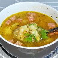 Рецепт Горохового супа с колбасой