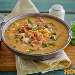 Рецепт Горохового супа с копченой курицей в мультиварке