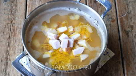 Рецепт горохового супа с копченой курицей