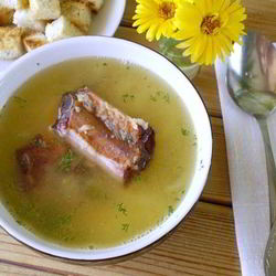 Рецепт Горохового супа с копченостями в мультиварке