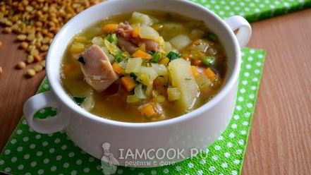 Рецепт горохового супа с копченым окорочком