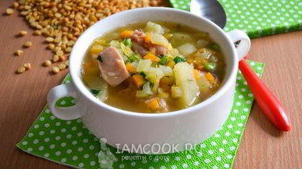 Рецепт горохового супа с копченым окорочком