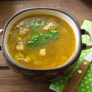 Рецепт Горохового супа с копченым салом