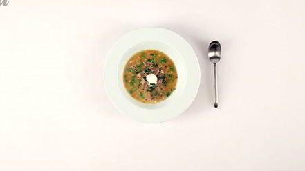 Рецепт горохового супа с мятой и свиной рулькой